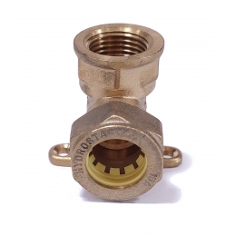 Угольник 15мм х 1/2"вр Hydrosta для нержавеющей гофротрубы установочный