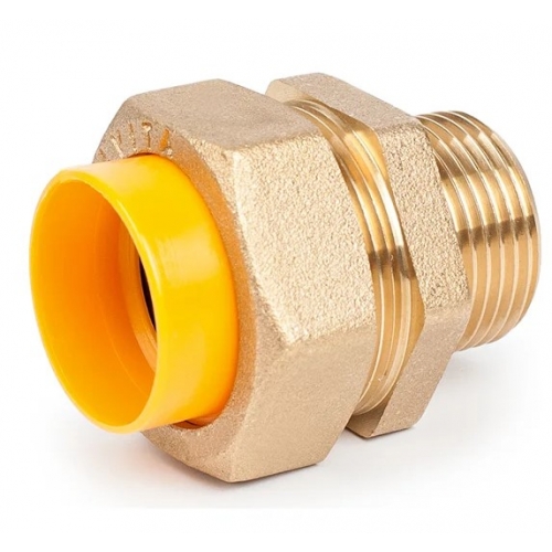 Соединение 20мм х 3/4"нр с диэлектриком Lavita для нержавеющей гофротрубы купить в интернет магазине Санрай73