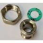 Соединение с накидной гайкой 3/4"вр х 1/2"нр Uni-Fitt, плоская прокладка, никелированное