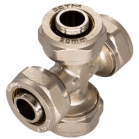 Крестовина 20мм х 20мм х 20мм х 20мм обжим для металлопластиковых труб