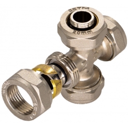 Крестовина 16мм х 16мм х 16мм х 16мм обжим для металлопластиковых труб