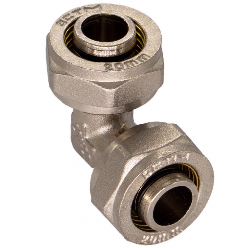 Угольник 16мм х 16мм обжим для металлопластиковых труб купить в интернет магазине Санрай73