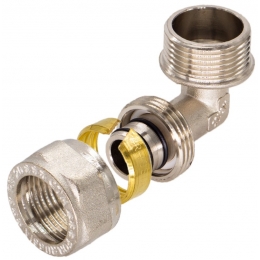 Угольник 16мм х 3/4"нр обжим для металлопластиковых труб