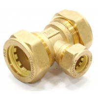 Тройник 25мм х 15мм х 25мм Hydrosta, для нержавеющей гофротрубы