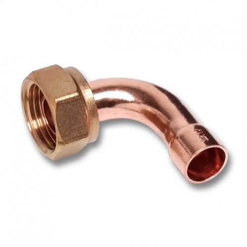 Фитинг 22мм x 3/4" Sanha медь, отвод 90° НП-ВР с накидной гайкой, для медных труб, под пайку купить в интернет магазине Санрай73