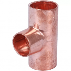 Фитинг 18мм х 15мм х 18мм, Sanha медь, тройник ВП-ВП-ВП, для медных труб, под пайку