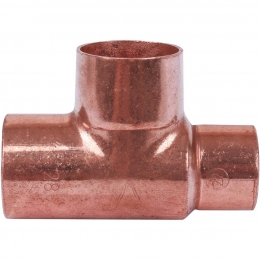 Фитинг 28мм х 28мм х 22мм Sanha медь, тройник ВП-ВП-ВП, для медных труб, под пайку