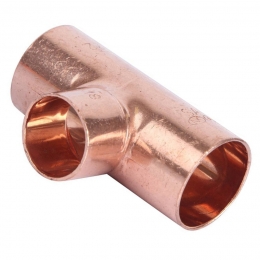 Фитинг 22мм х 18мм х 22мм Sanha медь, тройник ВП-ВП-ВП, для медных труб, под пайку