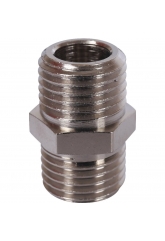 Ниппель 1/4"нр Stout никелированный латунный