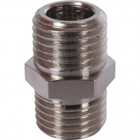 Ниппель 1/4"нр Stout никелированный латунный