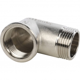 Угольник 1"вр х 1"нр Stout никелированный латунный