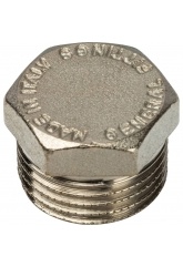 Заглушка 1/2"нр Stout никелированная латунная