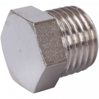 Заглушка 1/4"нр Stout никелированная латунная