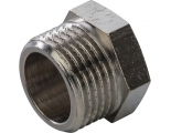 Заглушка 3/8"нр Stout никелированная латунная