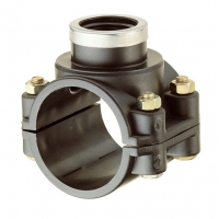 Седелка 90мм х 1/2"вр Astore с кольцом, 4 болта, для ПНД труб