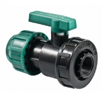 Кран шаровой 32мм х 1"вр Poelsan Green компрессионный для ПНД труб