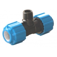 Тройник 40мм х 1 1/4"нр х 40мм ТПК-Аква компрессионный для ПНД труб