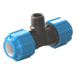 Тройник 110мм х 3"нр х 110мм ТПК-Аква компрессионный для ПНД труб