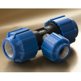 Тройник 110мм х 75мм х 110мм ТПК-Аква компрессионный для ПНД труб