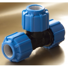 Тройник 110мм х 110мм х 110мм ТПК-Аква компрессионный для ПНД труб