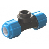 Тройник 90мм х 3"вр х 90мм ТПК-Аква компрессионный для ПНД труб