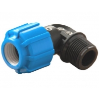Отвод 75мм х 2"нр 90º ТПК-Аква компрессионный для ПНД труб