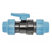 Кран шаровой 32мм х 32мм Unidelta компрессионный для ПНД труб