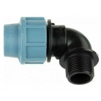 Отвод 25мм х 1"нр 90º Unidelta компрессионный для ПНД труб