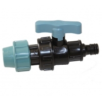 Кран шаровой 25мм х БРС (быстро съемный) SPEKTR компрессионный для ПНД труб