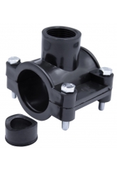 Седелка 125мм х 1 1/4"вр Spektr 4 болта, для ПНД труб