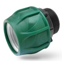 Муфта 25мм х 3/4"нр Poelsan Green компрессионная для ПНД труб