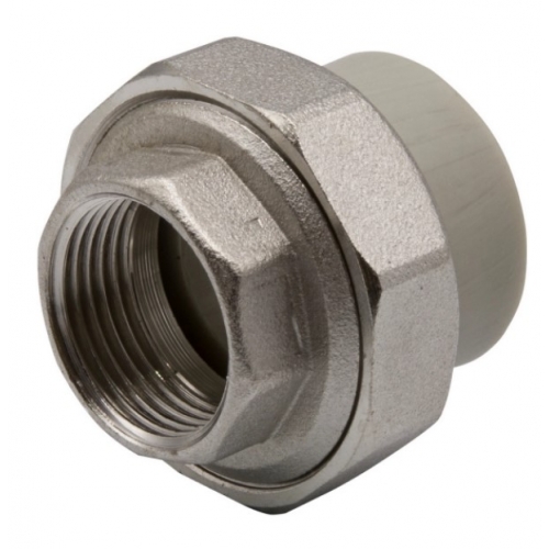 Муфта 25 мм х 3/4"вр разъемная EVER PLAST PP-R серый для полипропиленовых труб купить в интернет магазине Санрай73