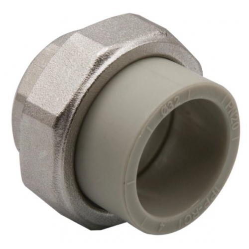 Муфта 32 мм х 1"вр разъемная EVER PLAST PP-R серый для полипропиленовых труб купить в интернет магазине Санрай73