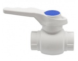 Кран шаровой полнопроходной 20 мм прямой Ever Plast PP-R белый для полипропиленовых труб