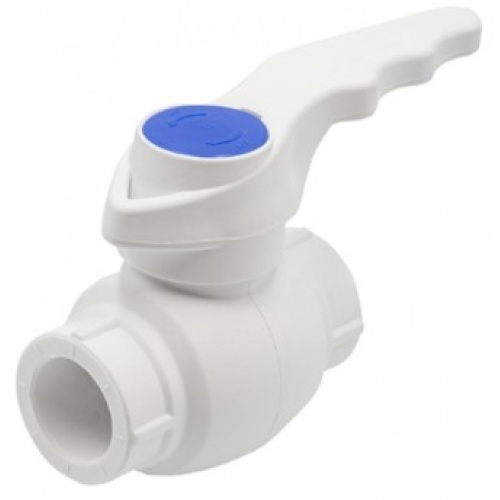 Кран шаровой полнопроходной 20 мм прямой Ever Plast PP-R белый для полипропиленовых труб купить в интернет магазине Санрай73