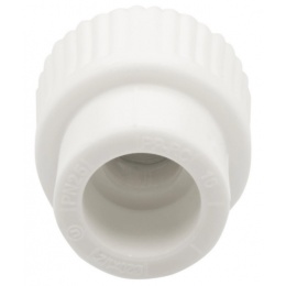 Муфта 20 мм х 1/2"нр Ever Plast PP-R белый с резьбой для полипропиленовых труб