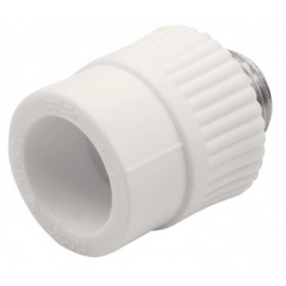 Муфта 25 мм х 1/2"нр Ever Plast PP-R белый с резьбой для полипропиленовых труб