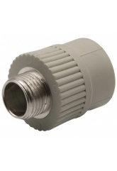 Муфта 25 мм х 1/2"нр Ever Plast PP-R серый с резьбой для полипропиленовых труб