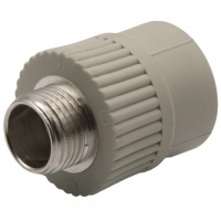 Муфта 25 мм х 1/2"нр Ever Plast PP-R серый для полипропиленовых труб