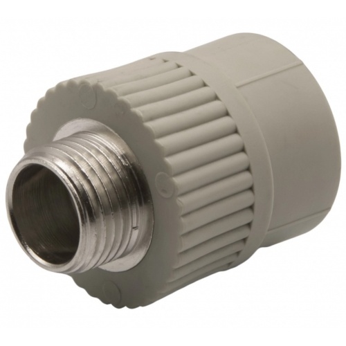 Муфта 25 мм х 1/2"нр Ever Plast PP-R серый с резьбой для полипропиленовых труб купить в интернет магазине Санрай73