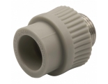 Муфта 25 мм х 3/4"нр EVER PLAST PP-R серый с резьбой для полипропиленовых труб