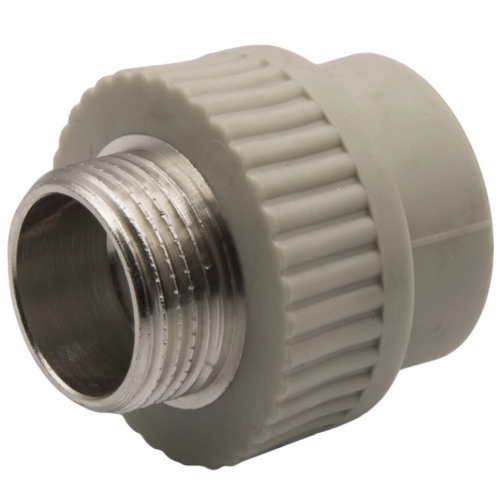 Муфта 32 мм х 1"нр EVER PLAST PP-R серый с резьбой для полипропиленовых труб купить в интернет магазине Санрай73