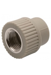 Муфта 20 мм х 1/2"вр Ever Plast PP-R серый с резьбой для полипропиленовых труб