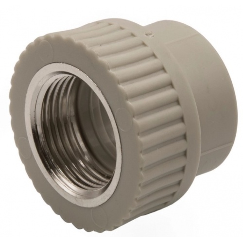 Муфта 32 мм х 1"вр EVER PLAST PP-R серый с резьбой для полипропиленовых труб купить в интернет магазине Санрай73