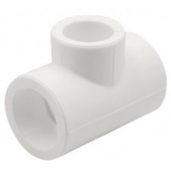 Тройник переходной 25 х 20 х 25 мм Ever Plast PP-R белый, для полипропиленовых труб
