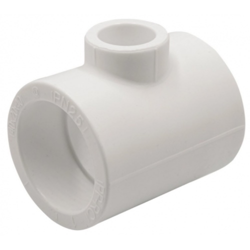 Тройник 40 х 20 х 40 мм переходной Ever Plast PP-R белый для полипропиленовых труб купить в интернет магазине Санрай73
