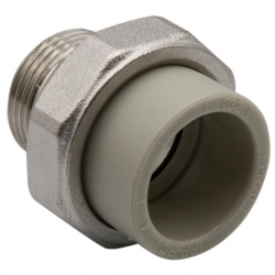 Муфта 32 мм х 1"нр разъемная EVER PLAST PP-R серый для полипропиленовых труб