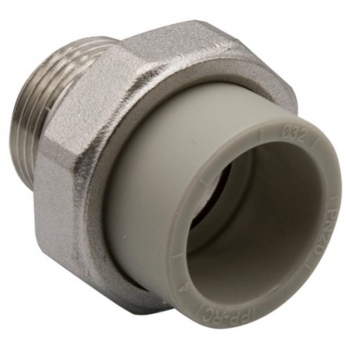 Муфта 32 мм х 1"нр разъемная EVER PLAST PP-R серый для полипропиленовых труб купить в интернет магазине Санрай73