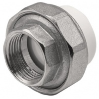 Муфта 25 мм х 3/4"вр разъемная Ever Plast PP-R белый, для полипропиленовых труб