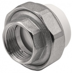 Муфта 25 мм х 3/4"вр разъемная Ever Plast PP-R белый, для полипропиленовых труб